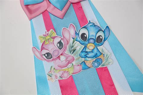 Lilo And Stitch Or Angel Baby Shower Maternity Sash Girl Etsy