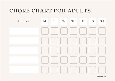 Chore Chart Word Template Portal Tutorials