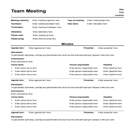 15 Stylish And Useful Meeting Minutes Templates For Free Besty Templates