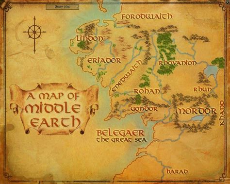 Download A Map Of Middle Earth Wallpaper Wallpapers Com