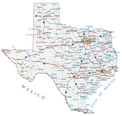 Texas Road Map With Cities And Towns Printable Maps My Xxx Hot Girl