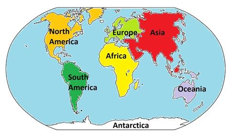 Seven Continents Map Best Photos Of The Seven Continents And Oceans 7