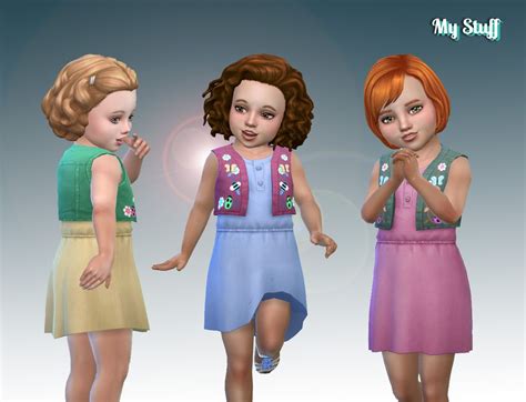 Dress Vest For Toddlers Sims 4 Toddler Toddler Vest Toddler Dress