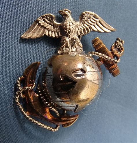 Usmc Officers Sterling Ega Collar Insignia By H H Griffin Militaria
