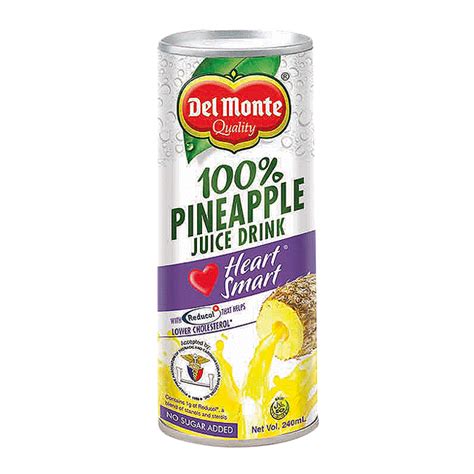 Del Monte Pineapple Juice Drink Heart Smart In Can 240ml Imart Grocer