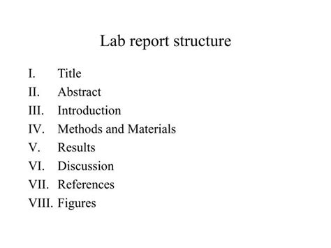Ppt Lab Report Structure Powerpoint Presentation Free Download Id