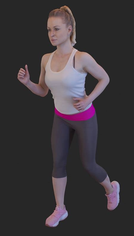 Fit Girl Running 3d Model Down3dmodels