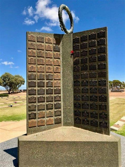 Port Pirie Garden Of Memory War Cemetery Monument Australia