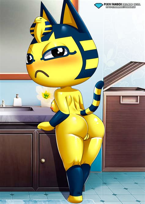Rule 34 1girls Animal Crossing Ankha Anthro Ass Bbmbbf Blush Breasts