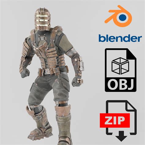 Obj File Isaac Clarke Dead Space Lowpoly Rigged・3d Printable Model To