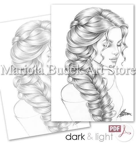 Hair Inspirations Romantic Mariola Budek Sketchbook Etsy How To