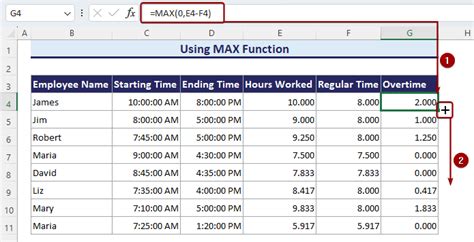 6 Best Excel Formula To Calculate Overtime Over 8 Hours