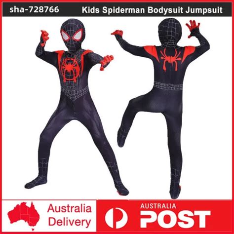 Kids Spiderman Costume Spider Man Into The Spider Verse Miles Morales