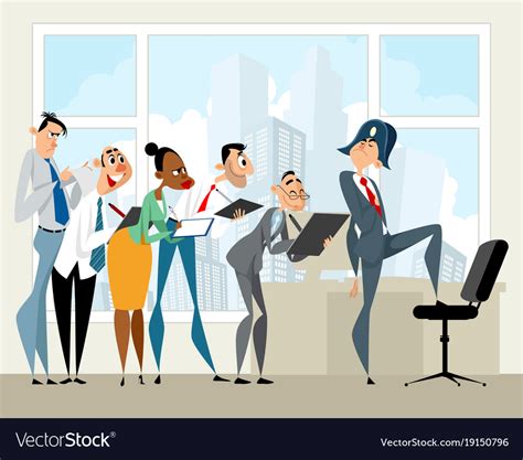 boss and his employees royalty free vector image