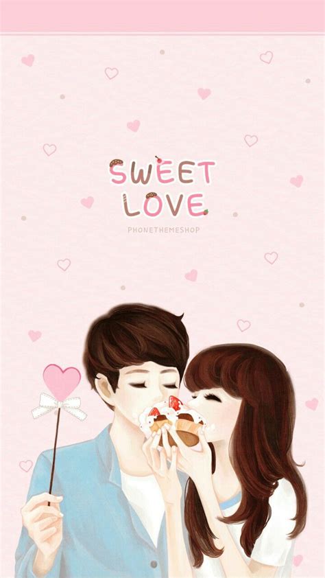 Gambar Kartun Korea Cute Korean Anime Couple Wallpaper Korean Couple