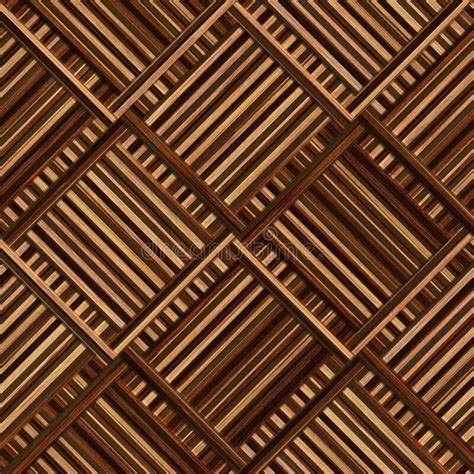 Carved Diagonal Square Pattern On Wood Background Seamless Texture