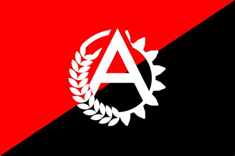 Anarcho Communist Flag Grain And Gear Version R Leftistvexillology