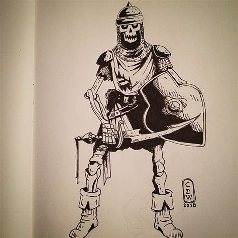 Skeleton Warrior Drawing At Getdrawings Free Download