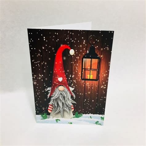 Nordic Scandinavian Gnome Elf Tomte Nisse Christmas Cards Box Etsy