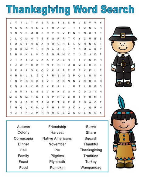 Free Printable Thanksgiving Word Search Favecraftscom 10 Best