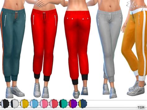The Sims Resource Side Stripe Sweatpants By Ekinege • Sims 4 Downloads