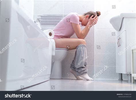 Ill Unwell Woman Suffering Diarrhea Constipation Stock Photo Shutterstock