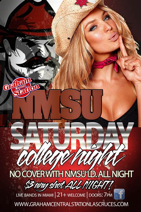 All New NMSU Saturdays College Night Flyer Design For Graham Central