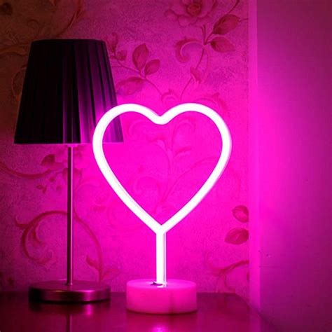 Neon Heart Light Led Neon Signs Night Light Room Decor Heart Shaped