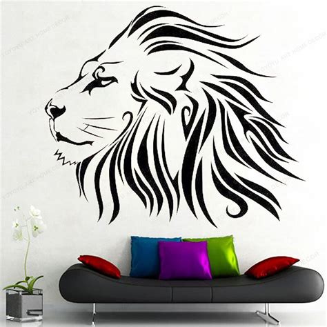 Lion Vinyl Wall Sticker Home Wall Decal Lion Home Bedroom Removable