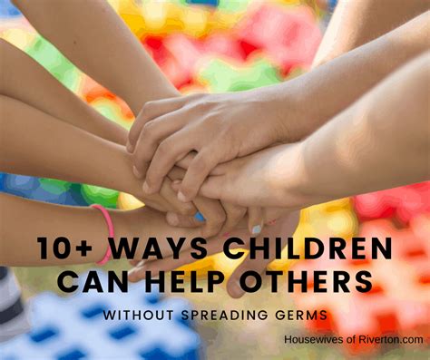 10 Ways Children Can Help Others Without Spreading Germs Creative