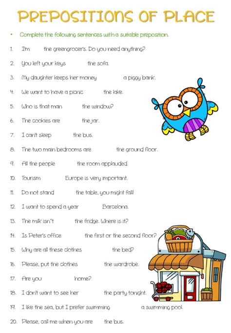 Adverbs Of Place Worksheets With Answers Adverbworksheets Net