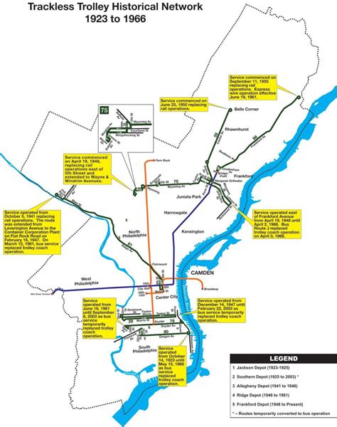 Septa Trolley Map Map Of Septa Trolley Pennsylvania Usa