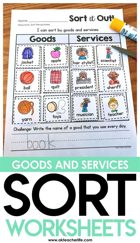 Goods And Services Sort Digital Version Included Goods And Services