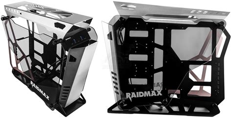 Raidmax X08 Chasis De Aluminio Con Diseño Abierto Y Vidrio Templado