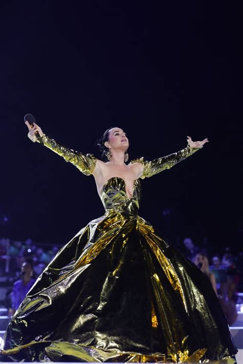 Katy Perry Stuns In Gold Dress At Kings Coronation Concert Popsugar