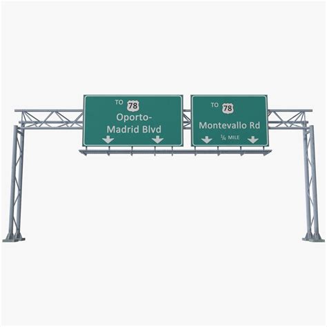 Highway Signage 3d Model Ad Highwaysignagemodel Signage 3d
