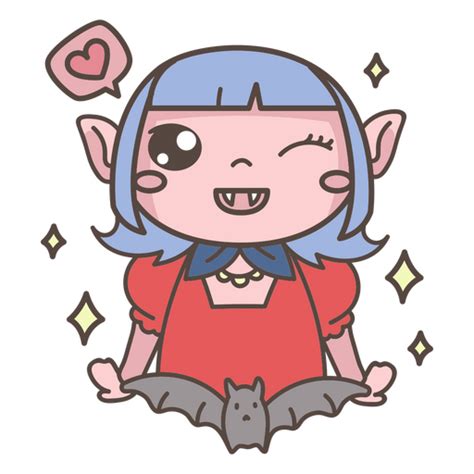 Cute Vampire Girl Cartoon Png And Svg Design For T Shirts
