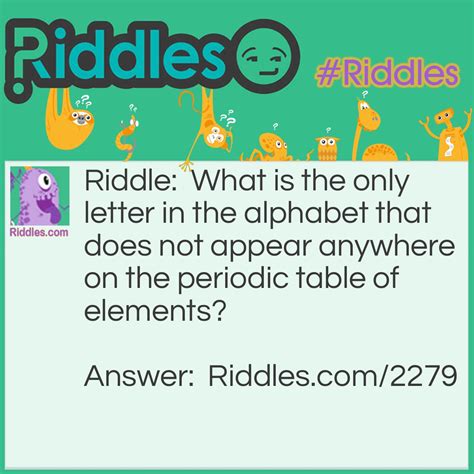 The Alphabet And The Periodic Table Riddle And Answer