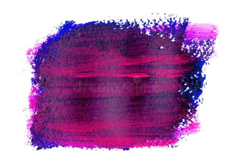 Purple Brushstroke With Pink Flecks And Texture On A White Background