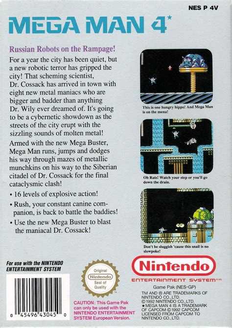 Mega Man 4 1991 Nes Box Cover Art Mobygames