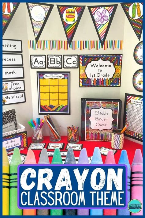 Crayon Classroom Decor Theme Ideas Bulletin Boards Teacher Door