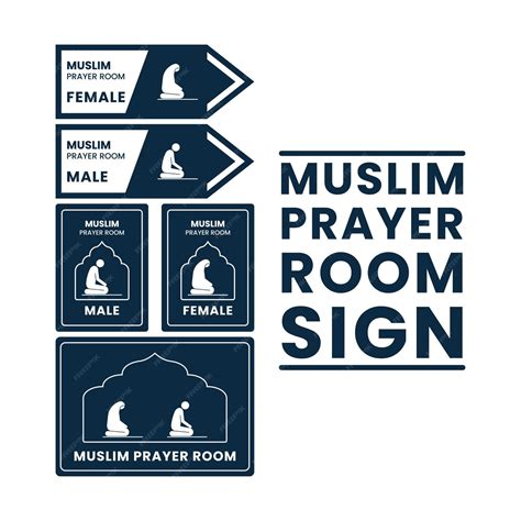 Premium Vector Muslim Prayer Room Sign Graphic Design Vector Illustration