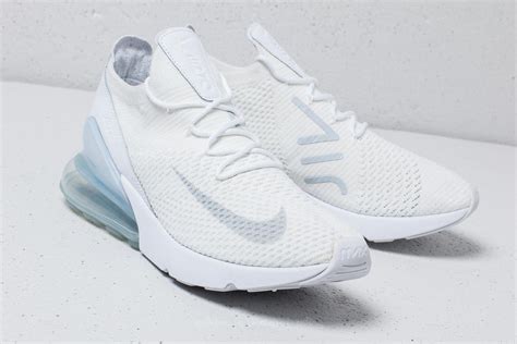 Nike Rubber Air Max 270 Flyknit White Pure Platinum White For Men Lyst
