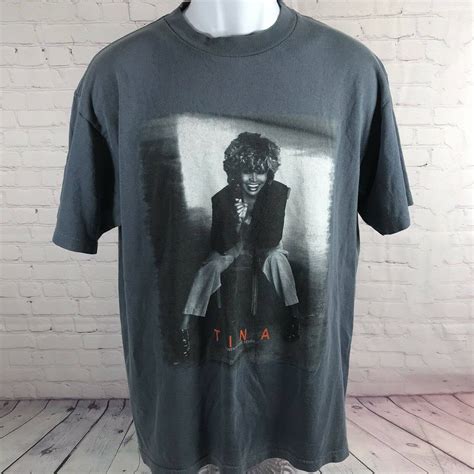 Tina Turner 247 Concert Tour 2000 T Shirt Blue Giant Tag Etsy