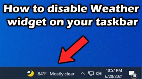 How To Disable Weather Widget On Your Taskbar Youtube