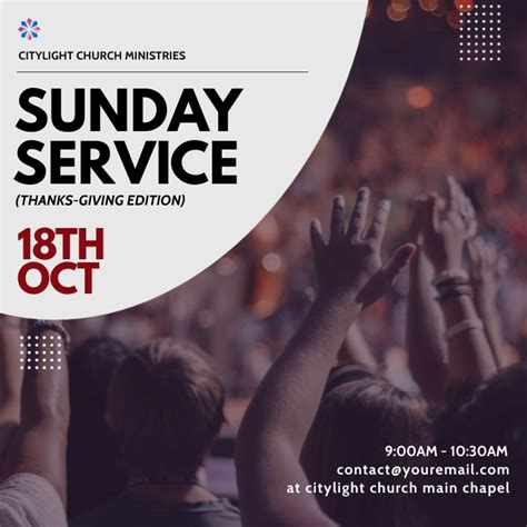 Church Sunday Worship Service Flyer Template Postermywall