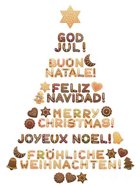 Printable Merry Christmas In Different Languages Bon Natale è Pace è