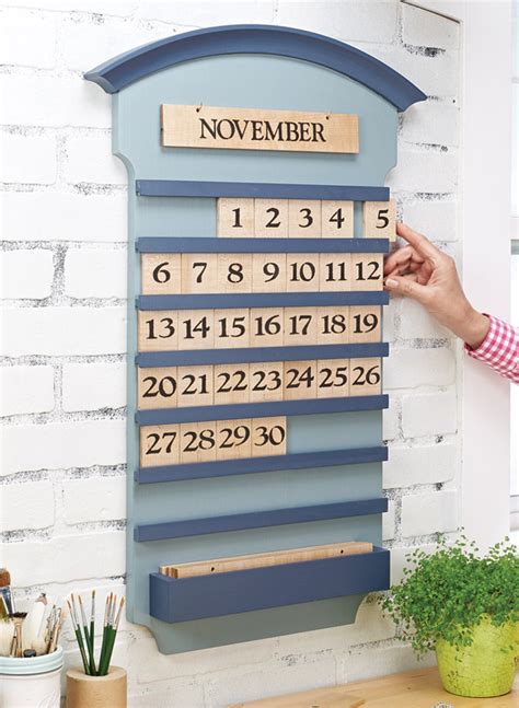Perpetual Wall Calendar Woodworking Project Woodsmith Plans