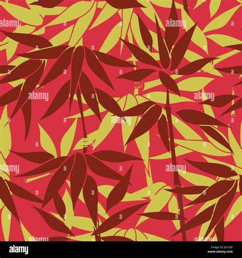 Floral Seamless Background Bamboo Leaf Pattern Floral Seamless