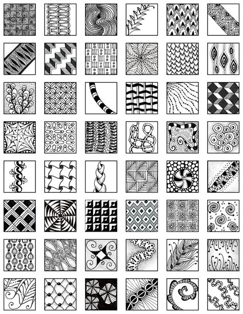 Printable Zentangle Practice Sheets Printable Word Searches